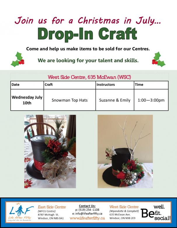 July Drop In Craft